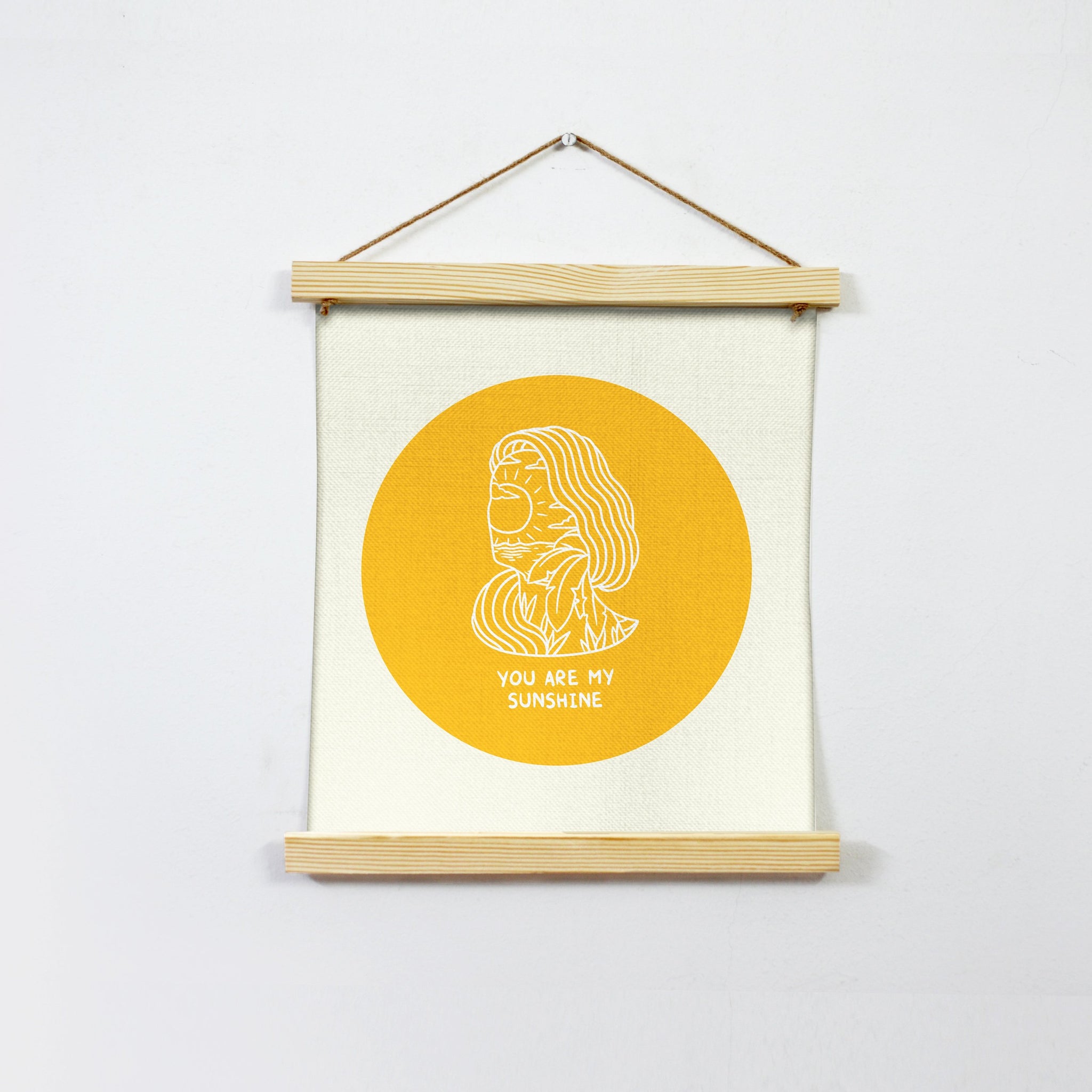 You Are My Sunshine Hanging Canvas Hanging Canvas Premium Wall Art Canvas by MeriDeewar