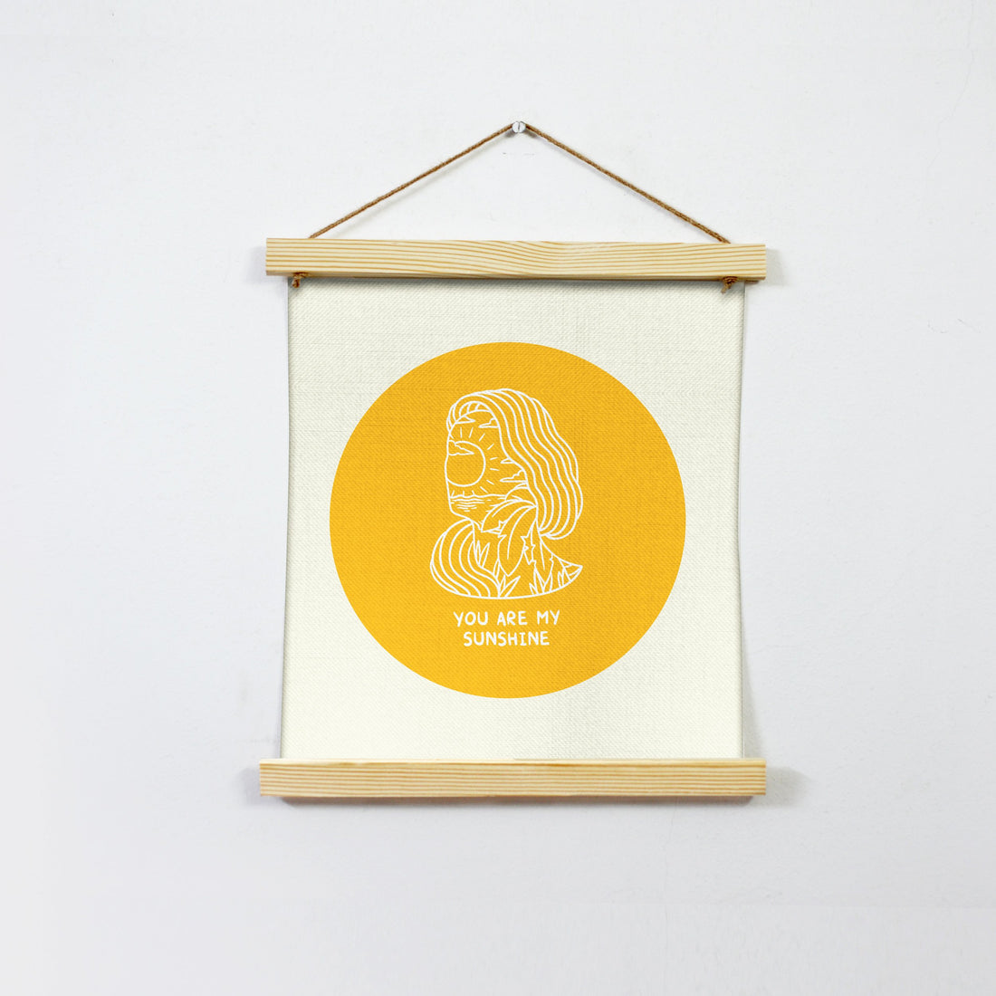 You Are My Sunshine Hanging Canvas Hanging Canvas Premium Wall Art Canvas by MeriDeewar