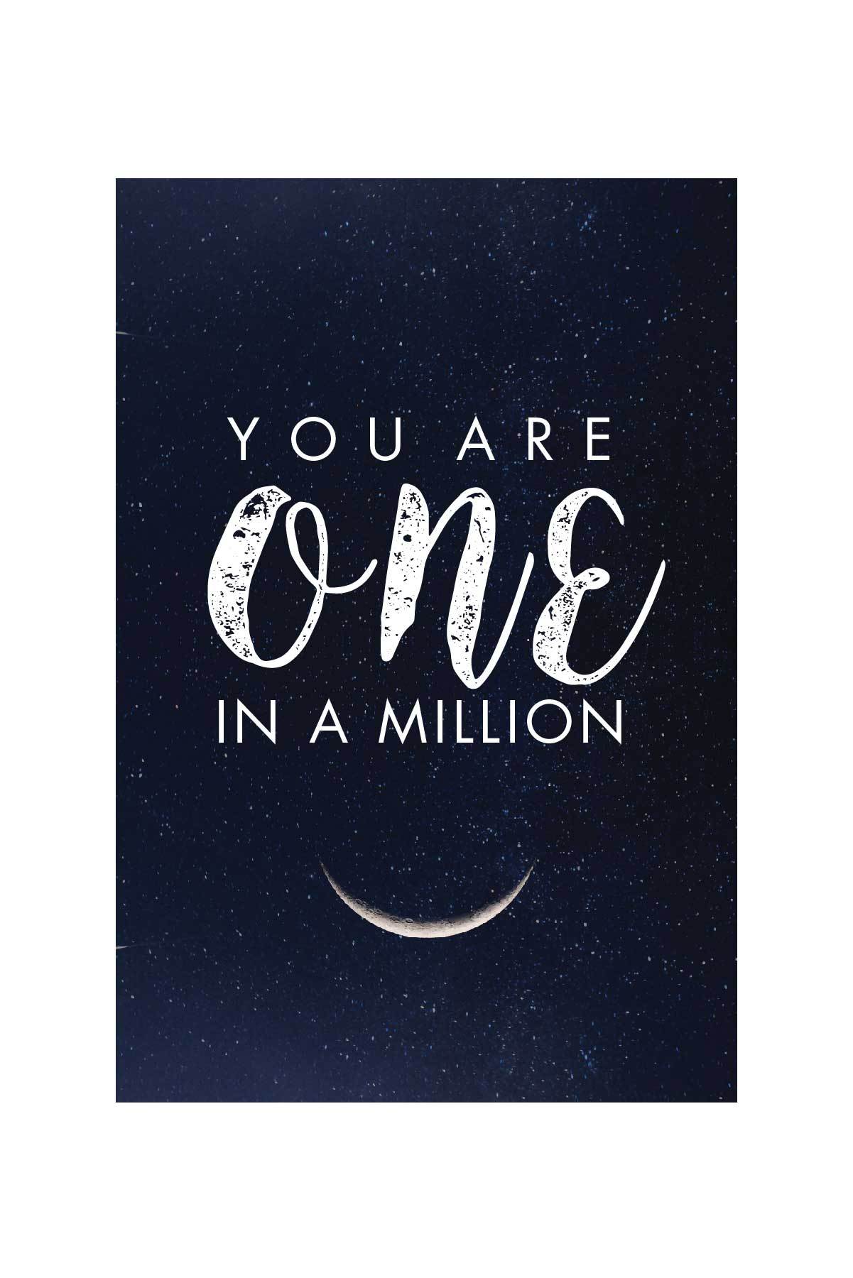 You Are One In A Million  _ poster- Meri Deewar Poster A3 / Poster Premium Wall Art Canvas by MeriDeewar