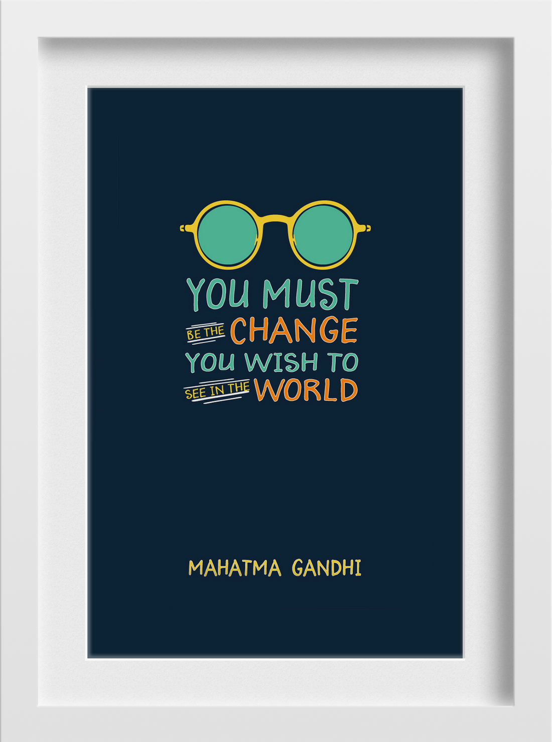 You must be the change Art 2 : 3 Vertical Premium Wall Art Canvas by MeriDeewar