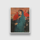 Young Woman With Ibis - Meri Deewar 3 : 4 Vertical Premium Wall Art Canvas by MeriDeewar