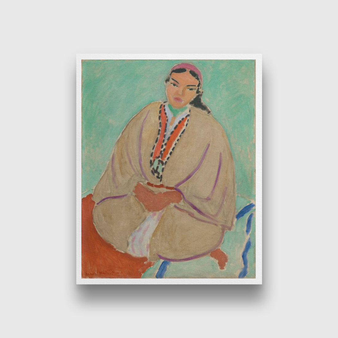 zorah in yellow-Meri Deewar 4 :5 Vertical Premium Wall Art Canvas by MeriDeewar